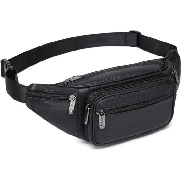 Leather Fanny Pack/Waist Bag/Organizer with Adjustable Belt - Picture 1 of 7